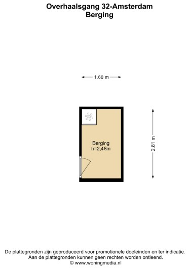 Plattegrond niet in brochure