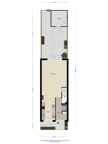 Plattegrond niet in brochure