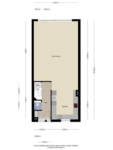 Plattegrond niet in brochure