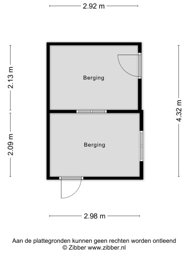Plattegrond niet in brochure