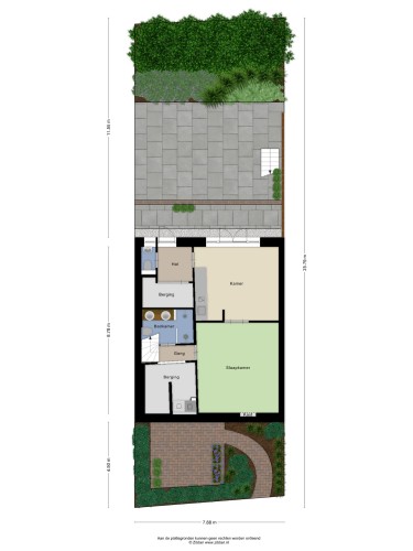 Plattegrond niet in brochure