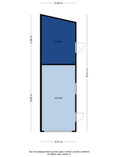 Plattegrond niet in brochure