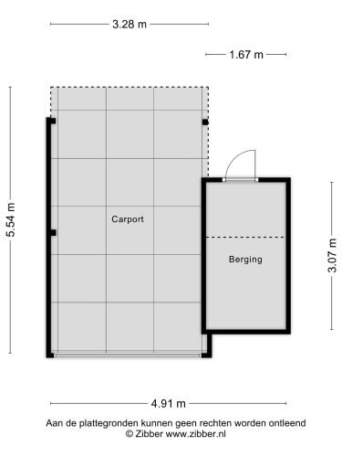Plattegrond niet in brochure