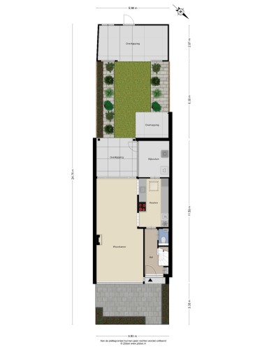 Plattegrond niet in brochure