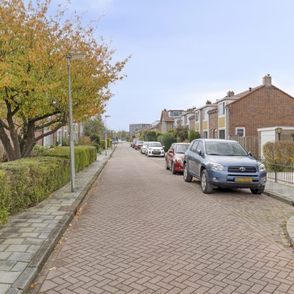 In een woonwijk