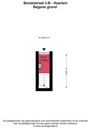 Plattegrond niet in brochure