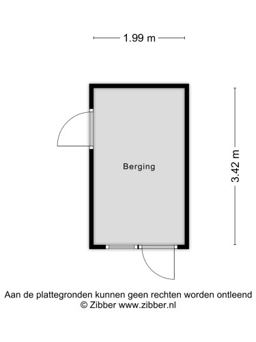 Plattegrond niet in brochure