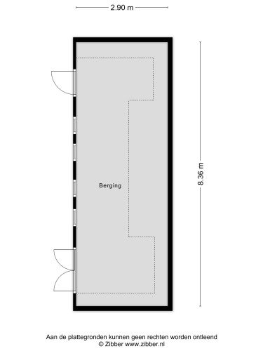 Plattegrond niet in brochure