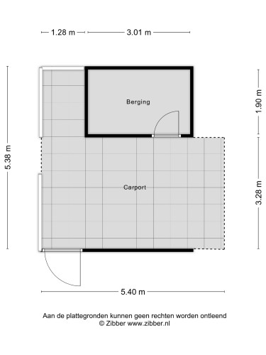 Plattegrond niet in brochure