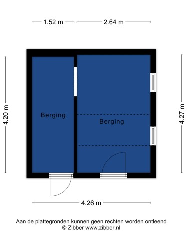 Plattegrond niet in brochure