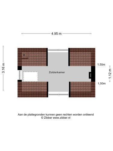 Plattegrond niet in brochure
