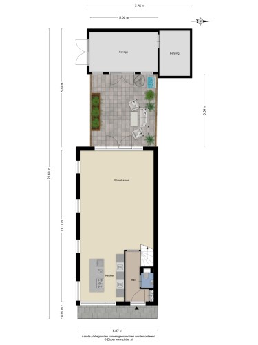 Plattegrond niet in brochure