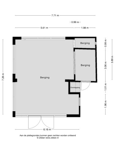 Plattegrond niet in brochure