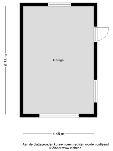 Plattegrond niet in brochure
