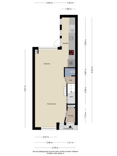 Plattegrond niet in brochure