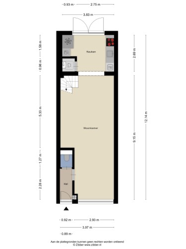Plattegrond niet in brochure