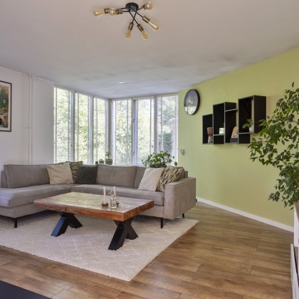 met houtkachel