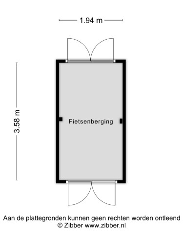 Plattegrond niet in brochure