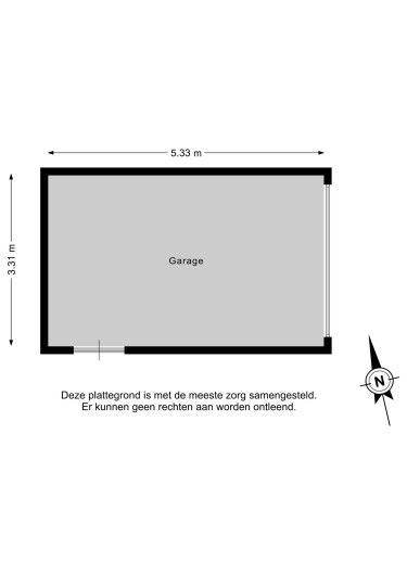 Plattegrond niet in brochure