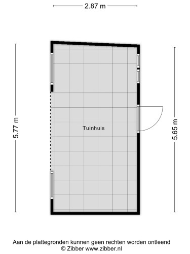 Plattegrond niet in brochure