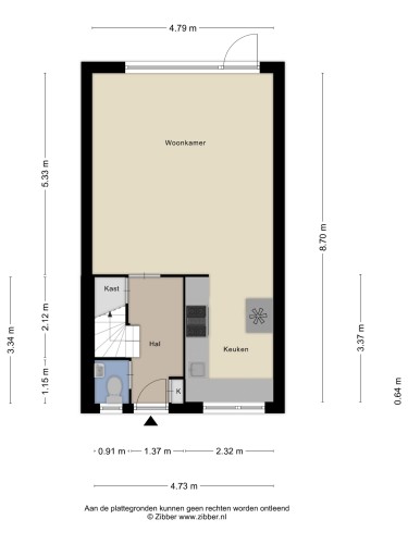 Plattegrond niet in brochure