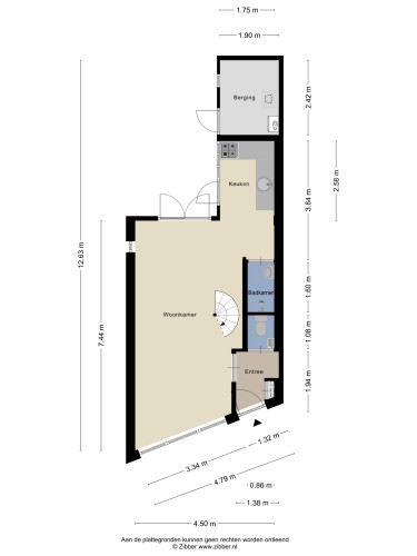 Plattegrond niet in brochure