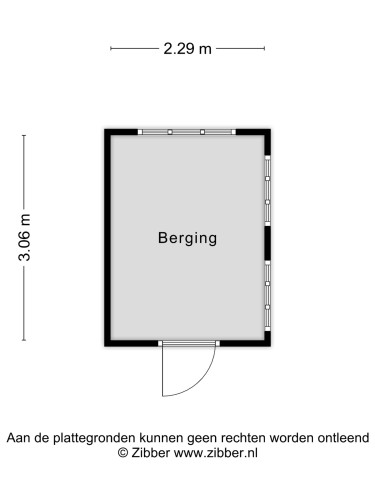 Plattegrond niet in brochure