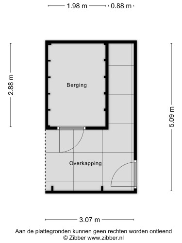 Plattegrond niet in brochure