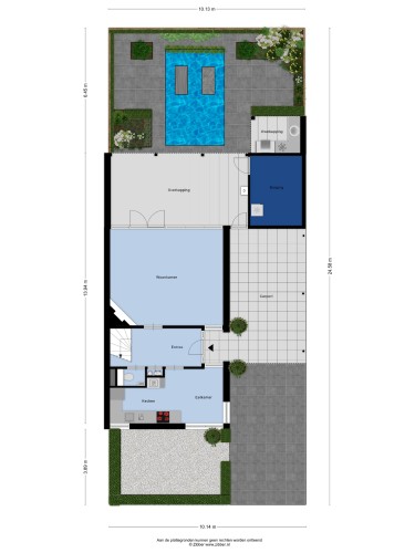 Plattegrond niet in brochure