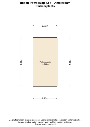 Plattegrond niet in brochure
